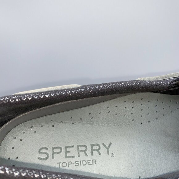 Sperry Top Sider Vida Women’s Metallic Silver Boat Shoes STS84729 Size 7.5 - Picture 13 of 15
